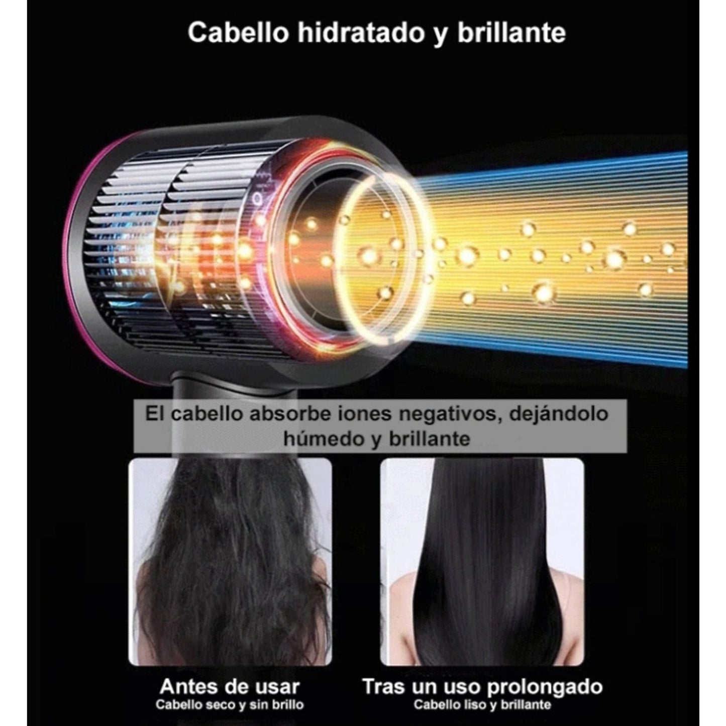 SECADOR DE PELO CON 5 CABEZALES IMANTADOS